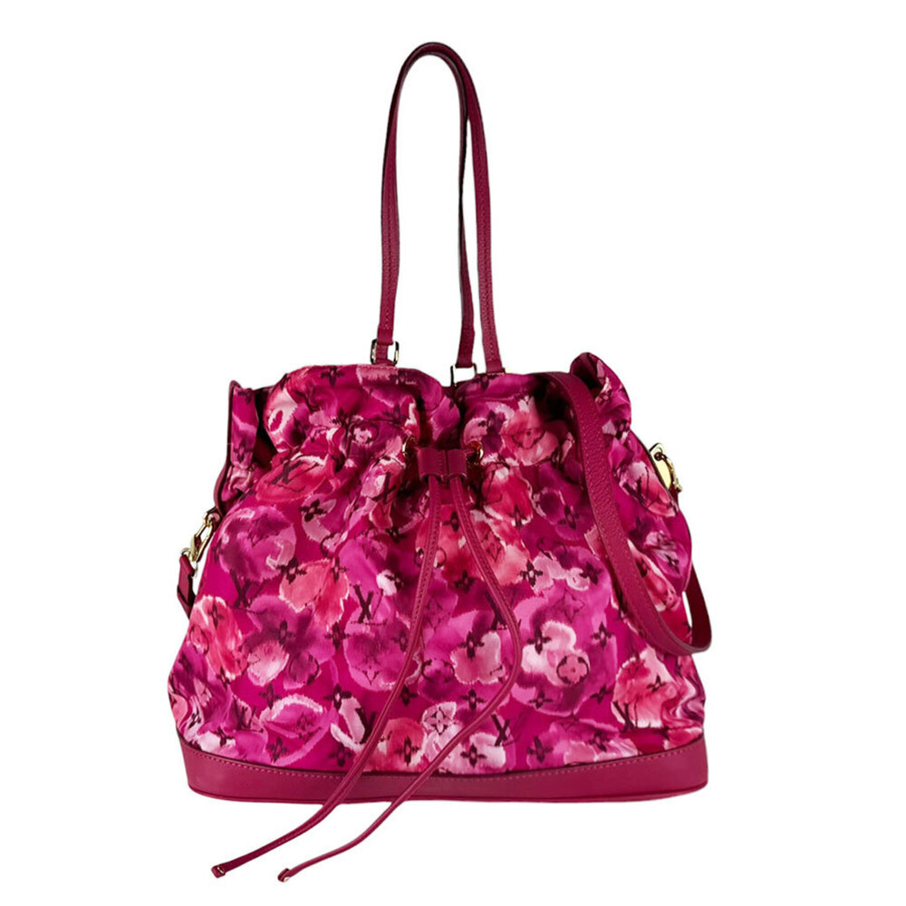 Louis Vuitton LOUIS VUITTON Shoulder Bag Tote Ikat Flower Noeful MM Nylon Lea...